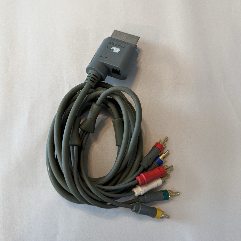 Genuine Microsoft Xbox 360 Component HD AV Cable Composite RCA HDTV Preowned OEM